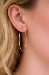 Gizli Kilitli Halka Küpe - KP00459