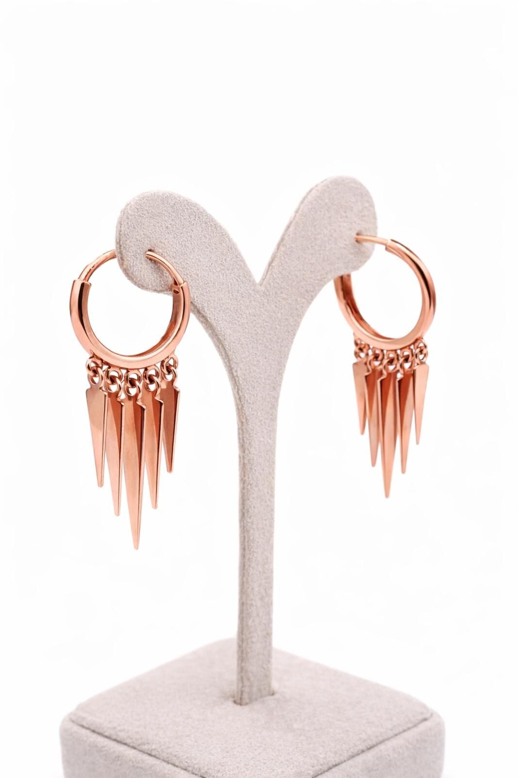 Altın Sallantılı Halka Küpe - KP00353