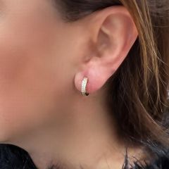 Taşlı Halka Küpe - KP00612