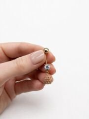 Yıldız Sallantılı Taşlı Göbek Piercing - KP00592