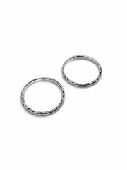 Lazer İşlemeli Halka Küpe - KP00669