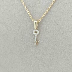 Taşlı Anahtar Kolye Ucu – KLU0397