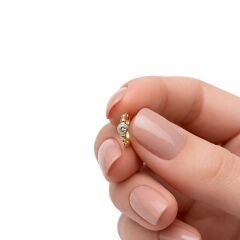 Taşlı Mini Halka Küpe - KP00655