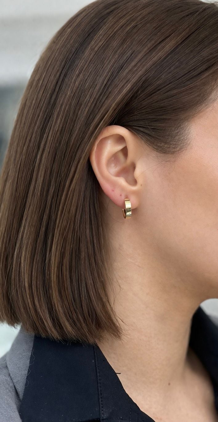 Kalın Mini Halka Küpe - KP00632