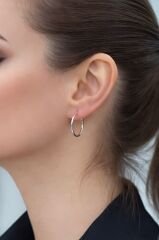 Beyaz Altın Halka Küpe - KP00670