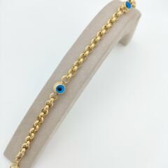 Nazar Boncuklu Kalın Zincir Bileklik - BLK0414