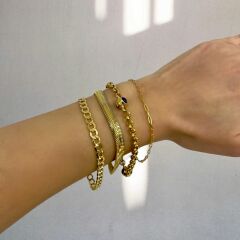 Nazar Boncuklu Kalın Zincir Bileklik - BLK0414