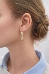 Çift Renk Halka Küpe - KP00901