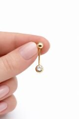 Taşlı Göbek Piercing - KP00919