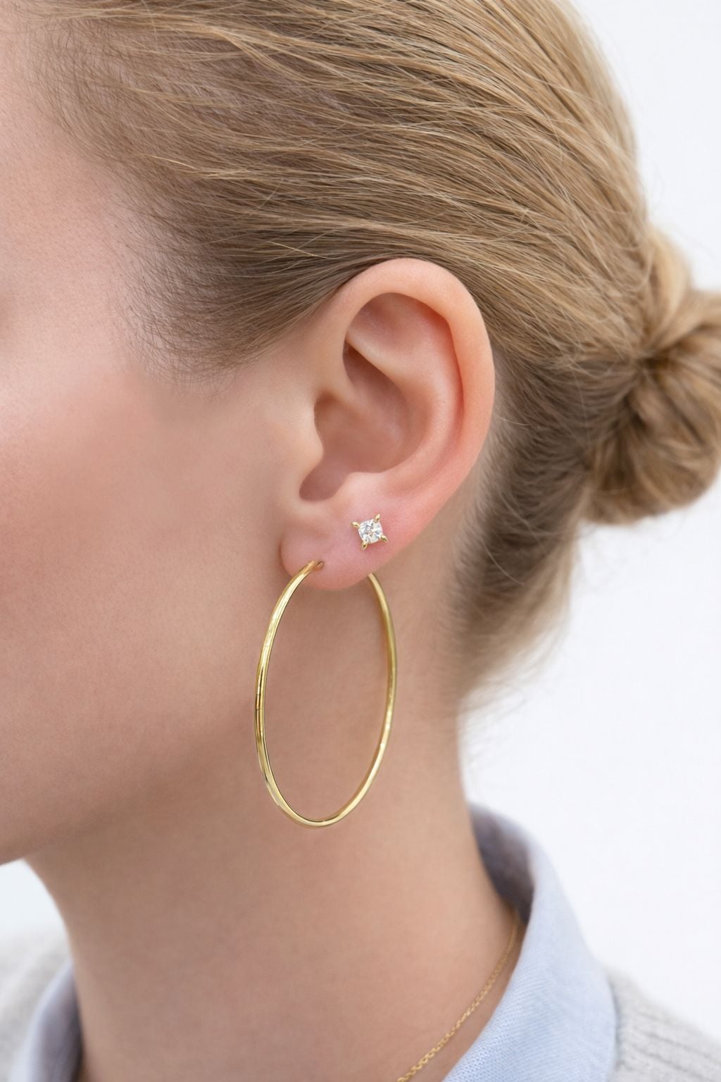 Gizli Kilitli Halka Küpe - KP00908