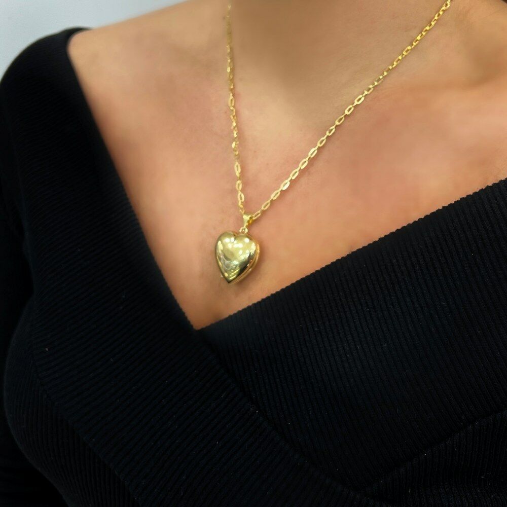 Açılır Kapaklı Kalp Kolye Ucu – KLU0375