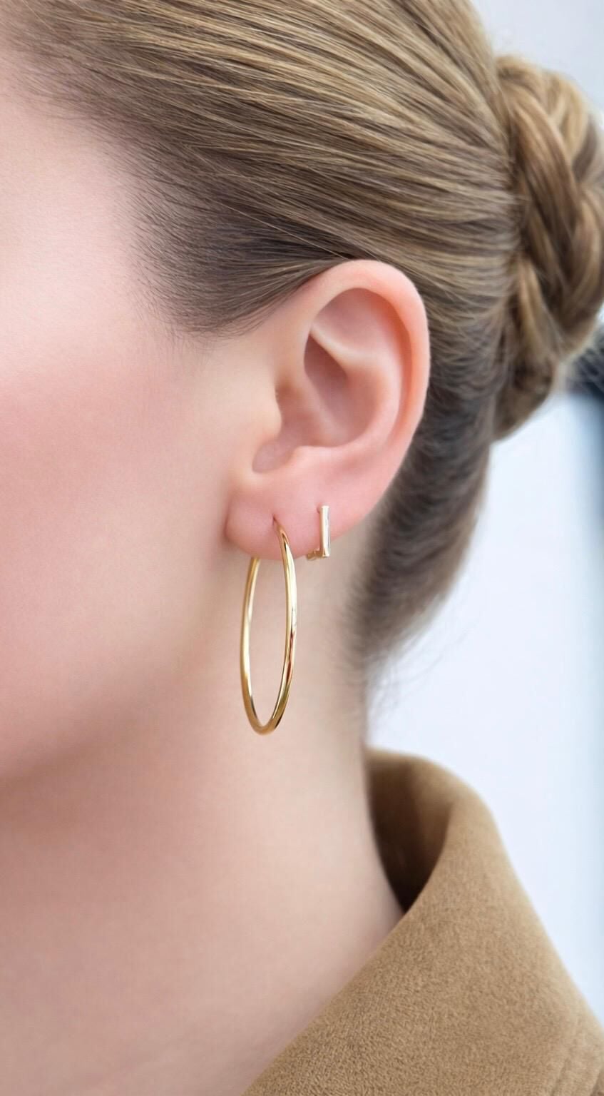 Gizli Kilitli Halka Küpe - KP00963