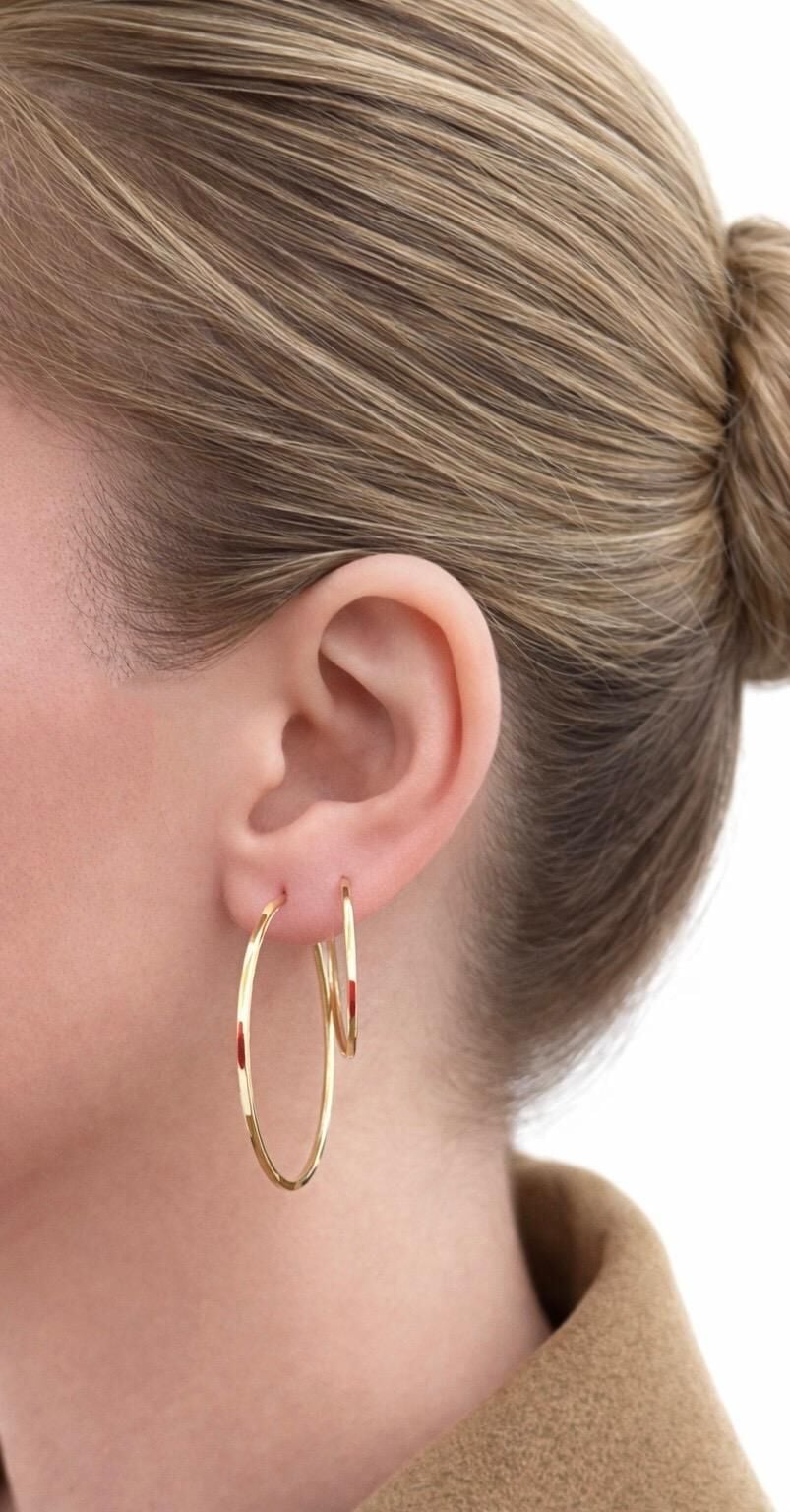 Lazer Detaylı Halka Küpe - KP00960