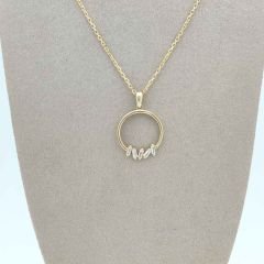 Taşlı Halka Kolye Ucu – KLU0386