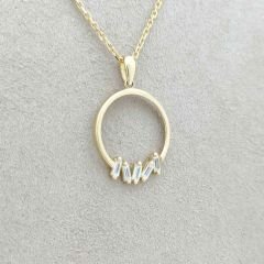 Taşlı Halka Kolye Ucu – KLU0386