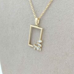 Taşlı Çerçeve Kolye Ucu – KLU0384