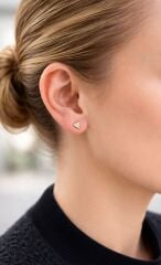 Taşlı Üçgen Küpe - KP00978