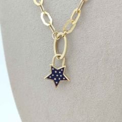 Renkli Yıldızlı Karışık Zincir Kolye – KLY0817