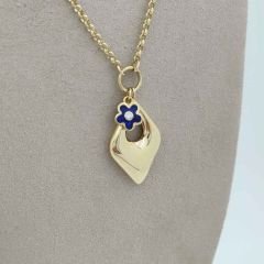 Renkli Çiçekli Doç Zincir Kolye – KLY0813