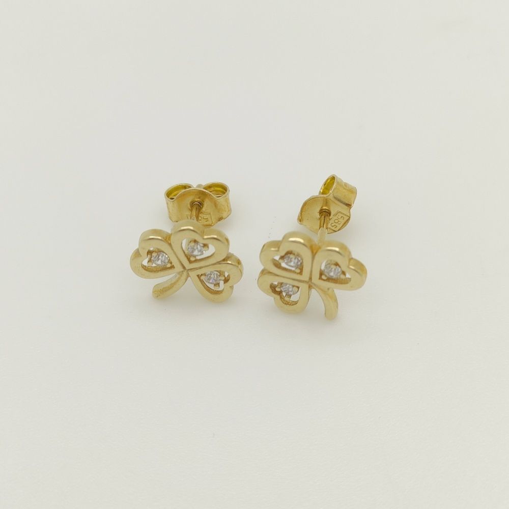 Taşlı Yonca Küpe - KP00599