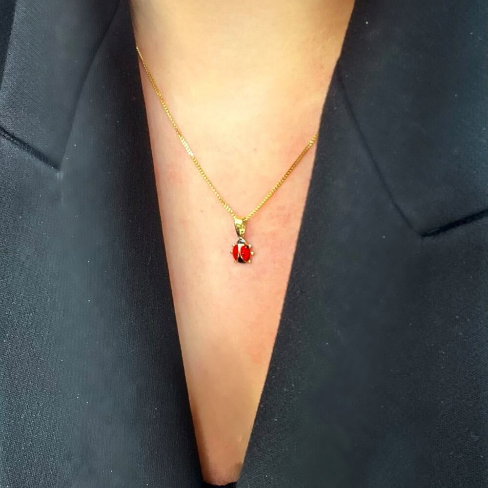 Uğur Böceği Kolye Ucu Altın - KLU0327