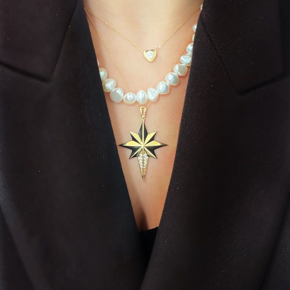 Taşlı Kutup Yıldızı Kolye Ucu – KLU0307