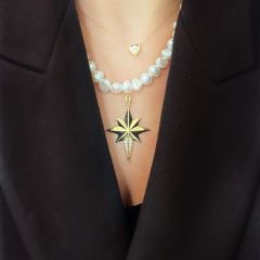 Taşlı Kutup Yıldızı Kolye Ucu – KLU0307