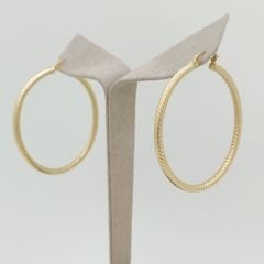 Hasır Dokulu Halka Küpe - KP00623