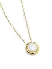 Beyaz Mineli Zincir Kolye - KLY1067