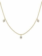 Taşlı Top Zincir Kolye - KLY1070