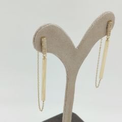 Çubuk Sallantılı Küpe - İnce Zincir - KP00745