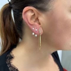 Çubuk Sallantılı Küpe - İnce Zincir - KP00745