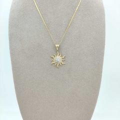 Taşlı Güneş Kolye Ucu – KLU0407