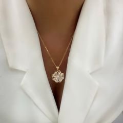 Taşlı Yonca Kolye Ucu – KLU0426