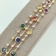 Renkli Yuvarlak Taşlı Bileklik – BLK0733