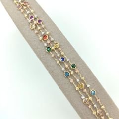 Renkli Yuvarlak Taşlı Bileklik – BLK0733
