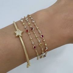 Renkli Yuvarlak Taşlı Bileklik – BLK0733