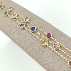 Renkli Yuvarlak Taşlı Bileklik – BLK0734