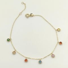 Renkli Yuvarlak Taşlı Bileklik – BLK0737