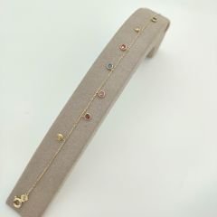 Renkli Yuvarlak Taşlı Bileklik – BLK0737