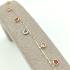 Renkli Yuvarlak Taşlı Bileklik – BLK0737