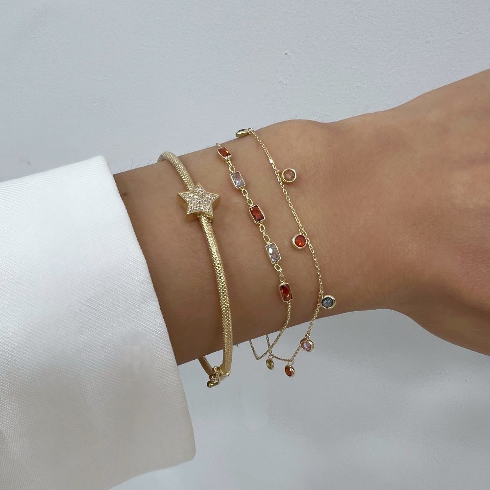 Renkli Yuvarlak Taşlı Bileklik – BLK0737