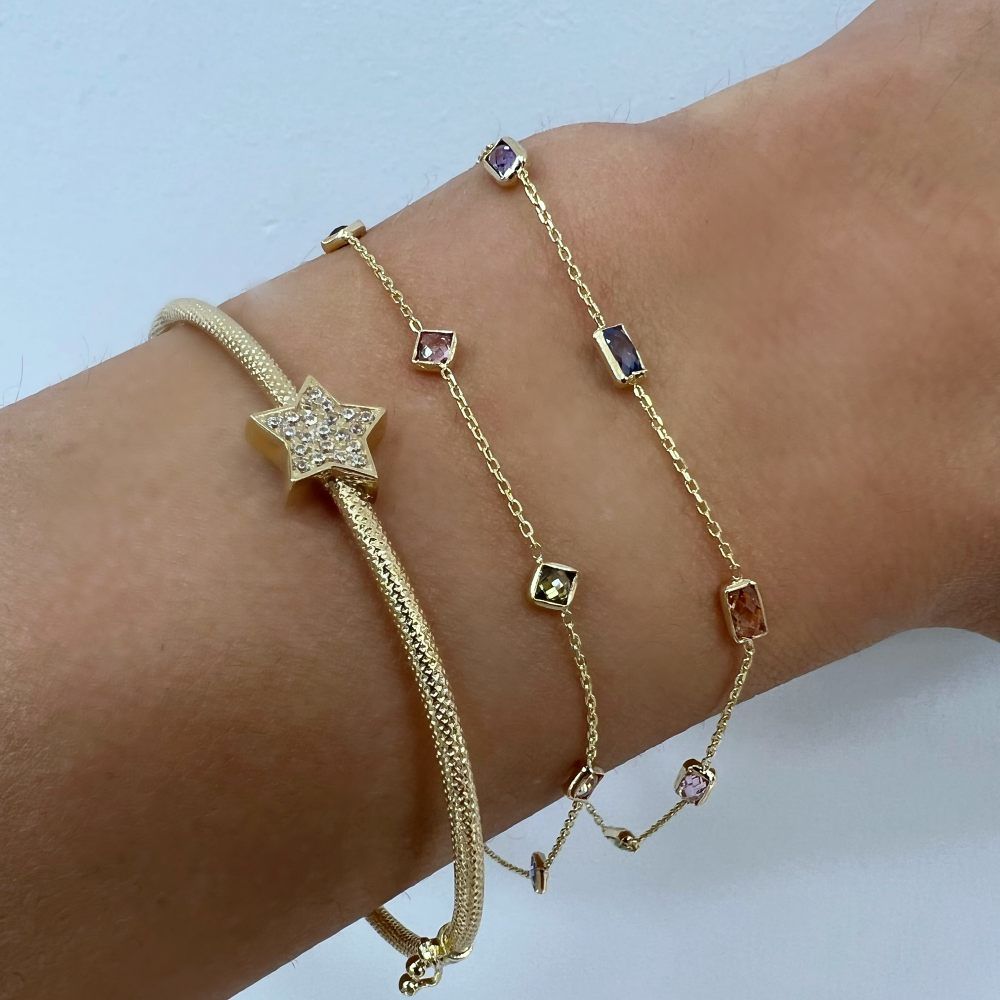 Renkli Kare Taşlı Bileklik – BLK0736