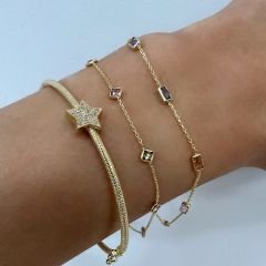 Renkli Kare Taşlı Bileklik – BLK0736