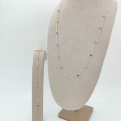 Renkli Kare Taşlı Kolye – KLY0892