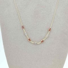 Renkli Baget Taşlı Kolye – KLY0891