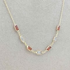 Renkli Baget Taşlı Kolye – KLY0891