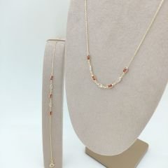 Renkli Baget Taşlı Kolye – KLY0891