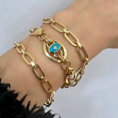 Yassı Halka Halka Zincir Bileklik – BLK0659