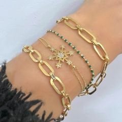 Yassı Halka Halka Zincir Bileklik – BLK0660